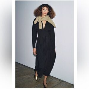 ZARA ZW COLLECTION PLEATED MIDI DRESS Size M NWT